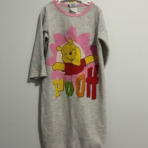 Disney Winnie the Pooh Kids Nightgown - Gray and Pink
